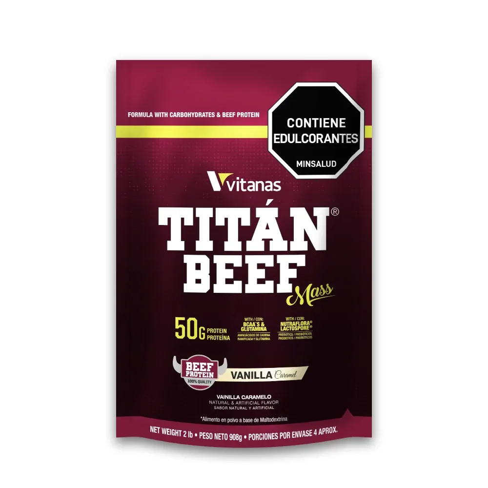 TITAN BEEF MASS x 2 LB – Vainilla Caramelo