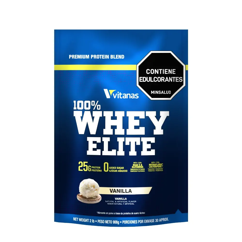 100% Whey Elite 2LB – Vainilla