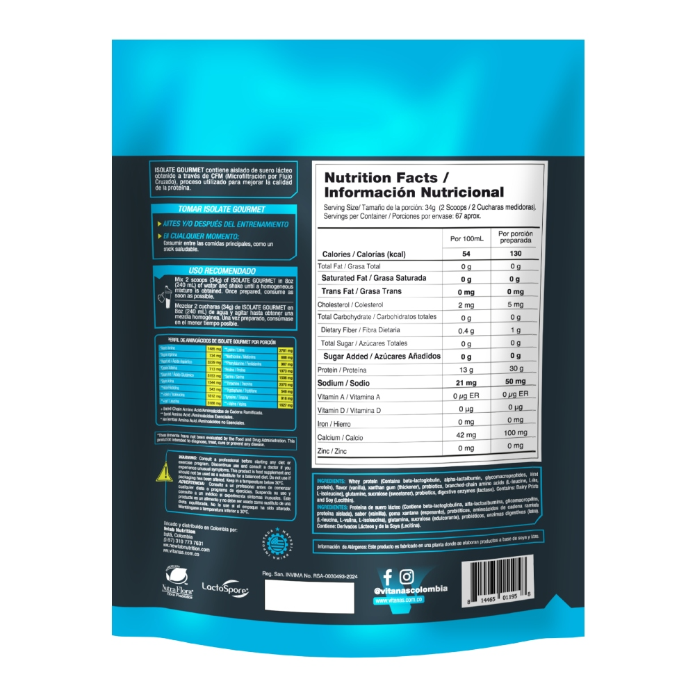 ISOLATE GOURMET 5LB – VAINILLA