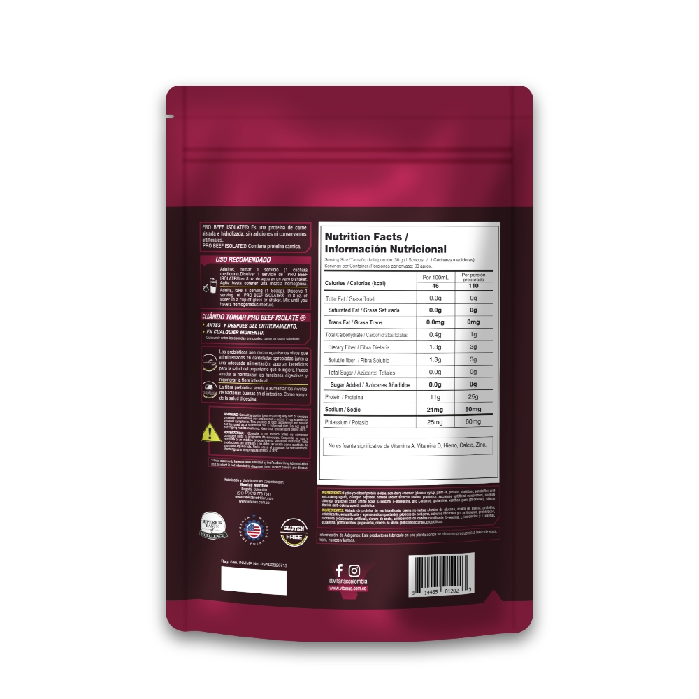 Pro Beef Isolate 2LB – Vainilla