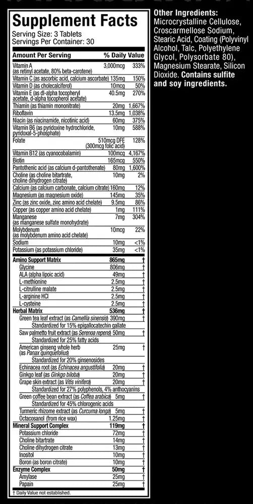 MULTIVITAMINICO PLATINUM 90 PASTILLAS