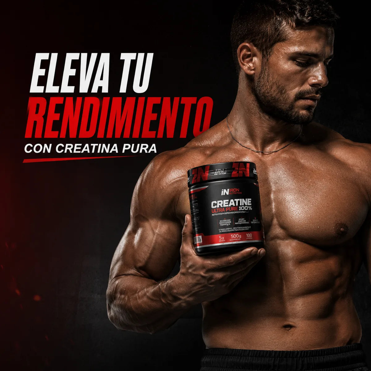 Atleta con Creatina Iron — eleva tu rendimiento